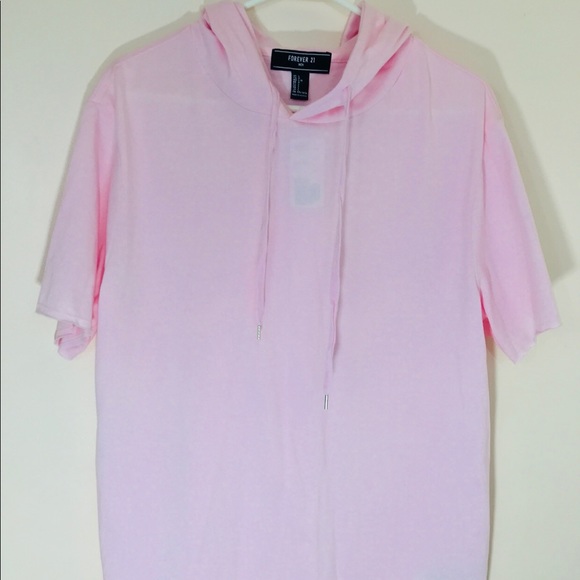 pink short sleeve sweatshirt